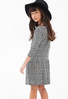 Thumbnail for your product : Forever 21 girls Abstract Heart Print Drop-Waist Dress (Kids)
