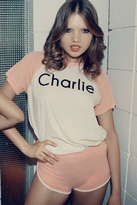 Thumbnail for your product : Wildfox Couture Charlie Retro Raglan in 70s Lipstick