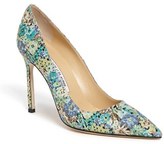 Thumbnail for your product : Manolo Blahnik Flower Print Pointy Toe Pump