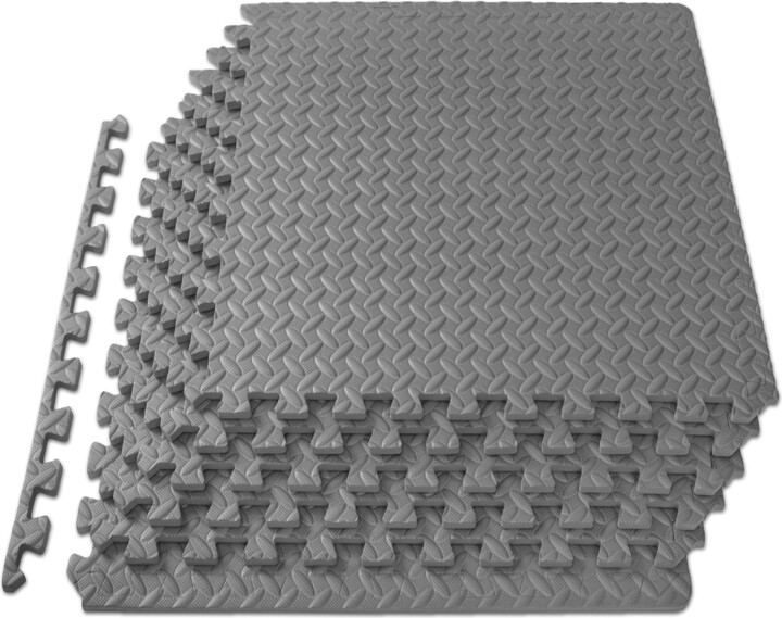 ProsourceFit Puzzle Exercise Mat, 1/2" Thick EVA Foam Interlocking Tiles