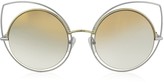 Thumbnail for your product : Marc Jacobs MARC 10/S TWMFQ Gold & Silver Metal Cat Eye Women's Sunglasses