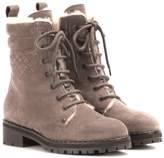 Thumbnail for your product : Bottega Veneta Intrecciato suede ankle boots
