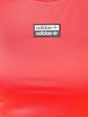 adidas logo stripe cropped T-shirt