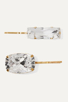 Thumbnail for your product : Jennifer Behr Set Of Two Gold-tone Crystal Hair Slides