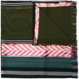 Odeeh zigzag striped scarf