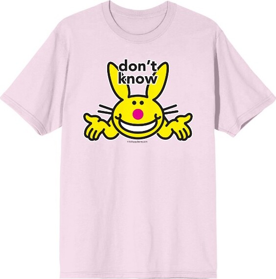 It's Happy Bunny It'sHappyBunnyDon'tKnowDon'tCareCrewNeckShortSleeveCradlePinkWomen'sT-shirt-XXL