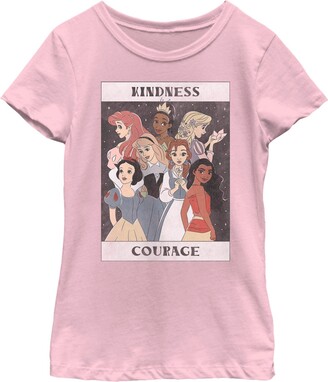 Disney Girl's Princesses Kindness and Courage Poster Child T-Shirt