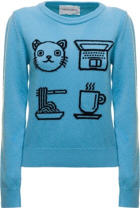 Alberta Ferretti Graphic Intarsia Crewneck Sweater
