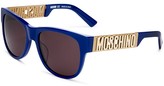 Thumbnail for your product : Moschino Cutout Logo Rectangular Sunglasses, 55mm