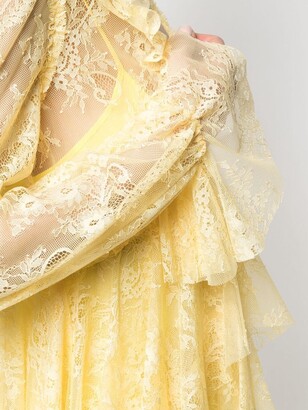 Blumarine Lace-Ruffle Dress