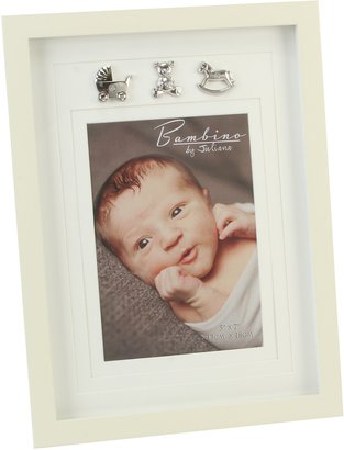 Bambino CG334 Baby Photo Frame, Silver Charms, 5" x 7"