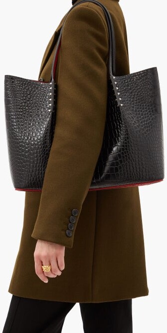 Cabarock Perforated Tote Bag in Brown - Christian Louboutin