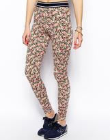 Thumbnail for your product : ASOS Ditsy Floral Cosy Lounge Leggings