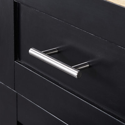 Ebern Designs Rolling Kitchen Island With Large Capacity - Store More Classic Cart 3 Drawer Internal Storage Rack