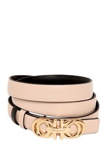 Thumbnail for your product : Ferragamo 20mm Saffiano Leather Reversible Belt