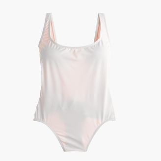 J.Crew Plunging scoopback one-piece swimsuit in Italian matte