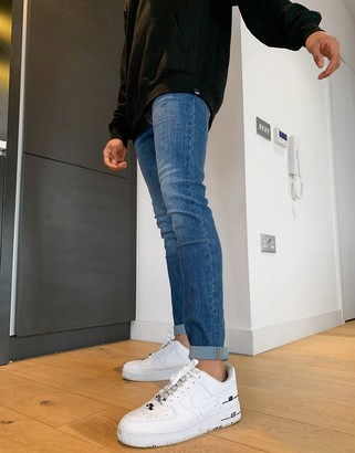 lee skinny men's blue jeans