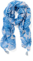 Thumbnail for your product : J.Mclaughlin Portrait Linen Scarf in Norwich Leaves