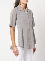 Thumbnail for your product : Adam Lippes Striped Poplin Gathered Side Shirt