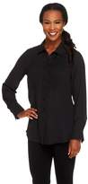 Thumbnail for your product : Joan Rivers Classics Collection Joan Rivers Tuxedo Blouse with Long Sleeves