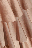 Thumbnail for your product : Balmain Tiered Ruffled Satin-Bandage Shorts