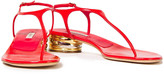 Thumbnail for your product : Casadei Glossed-leather Sandals