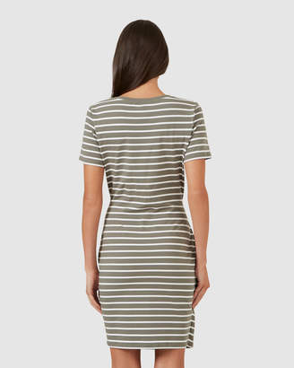French Connection Jersey Stripe Wrap Dress