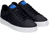 Thumbnail for your product : Filling Pieces Low Plain Court Sneakers In Black Suede And Leather