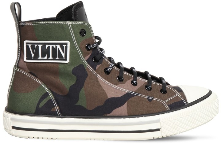 camouflage high top sneakers