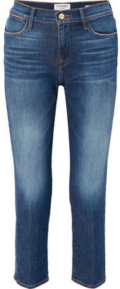 Frame Le High Straight-leg Jeans - Mid denim