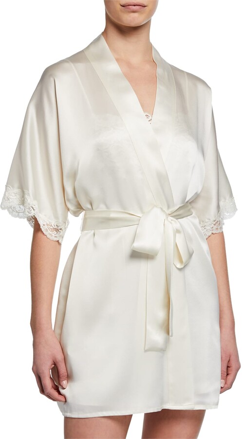 white silk robe