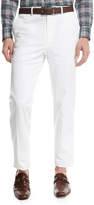 Thumbnail for your product : Brioni Stretch-Cotton Flat-Front Pants, White