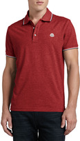 Thumbnail for your product : Moncler Short-Sleeve Tipped Logo Polo, Red