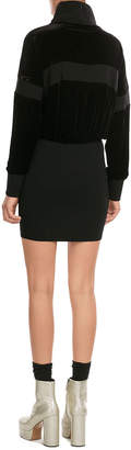 DKNY Knit Sweater Dress with Velvet