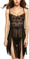 Thumbnail for your product : Avidlove Women's Lingerie Forky Nightwear Mesh Chemises Lace Babydolls XXL