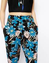 Thumbnail for your product : ASOS Peg Trousers in Dark Floral Print
