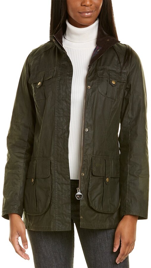 Barbour Lightweight Defence Waxed Short Quilted Jacket - ShopStyle