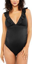 Thumbnail for your product : A Pea in the Pod Maternity Ruffled One-Piece Swimsuit