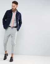 Thumbnail for your product : ASOS Design Skinny Shirt In Gray With Pink Textured Tie SAVE