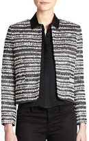 Thumbnail for your product : Alice + Olivia Kidman Cropped Tweed Jacket
