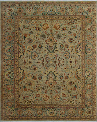 Isabelline One-of-a-Kind Carlotta Hand-Knotted 2010s Brown/Light Yellow 8'2\