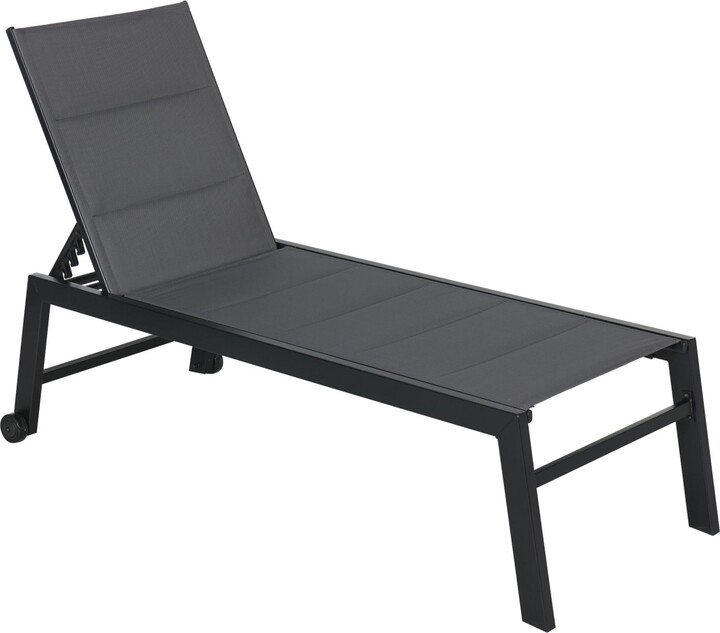 Outsunny Outdoor Chaise Lounge Chair, Pool & Sun Tanning Chair with