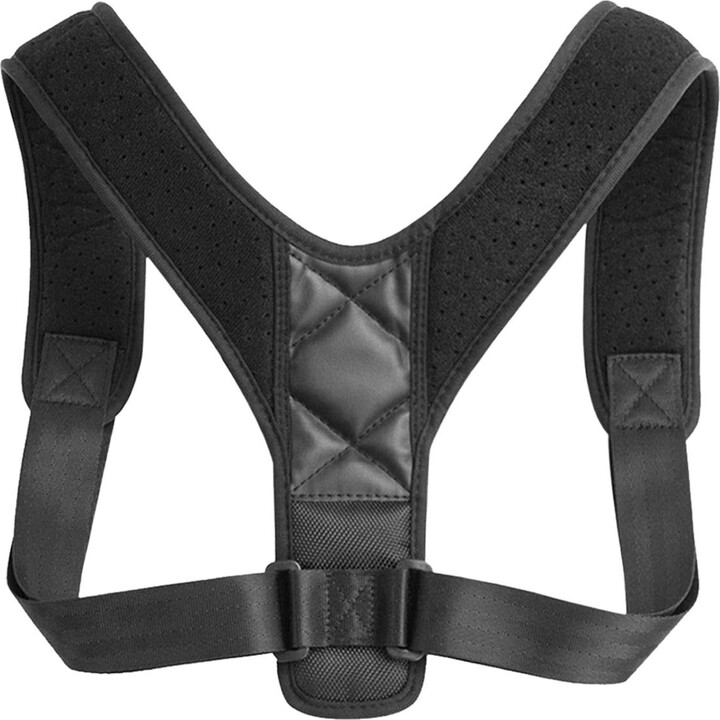 Global Bazaar Adjustable Back Posture Corrector for Men Women. Supports Upper Back & Clavicle, Relieves Shoulder Neck Pain.