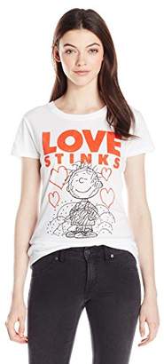 Peanuts Junior's Love Stink Valentine Tee Shirt