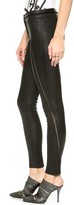 Thumbnail for your product : David Lerner Leather Pants with Stitch Detail