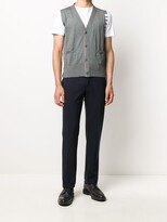 Thumbnail for your product : Thom Browne knitted 4-Bar V-neck vest