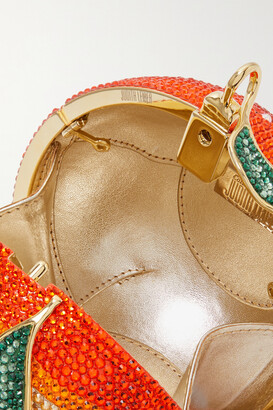 【JUDITH LEIBER】Tangerine gold-tone clutch バック Judith Leiber Tangerine Crystal-embellished Gold-tone Clutch