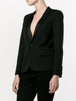 Thumbnail for your product : Saint Laurent Satin Lapel Single-Breasted Blazer