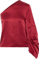 Thumbnail for your product : Mason by Michelle Mason One-shoulder Silk-charmeuse Top