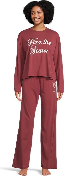 P.J. Salvage Cotton Modal Jersey Softee Pajama Set Women's Pajama Sets Port Cheers : MD (US 6-8), Cotton/Modal